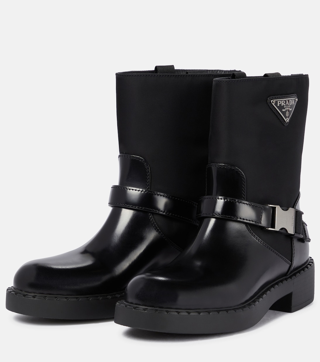 Bottines en Re-Nylon et cuir | Prada