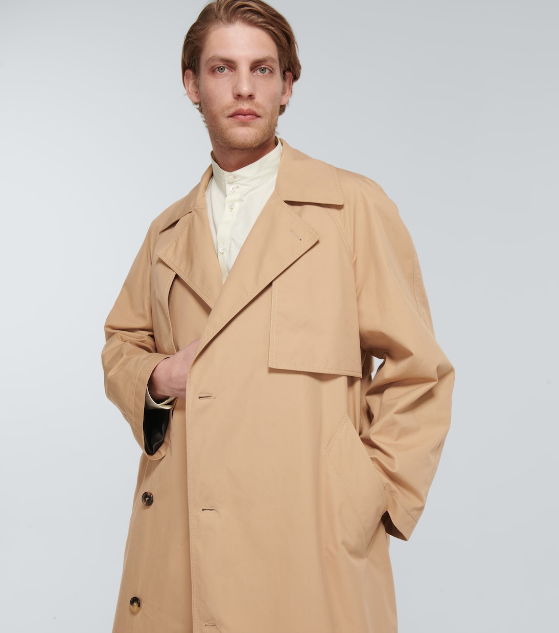 Gabardina de algodón con doble solapa | Loewe