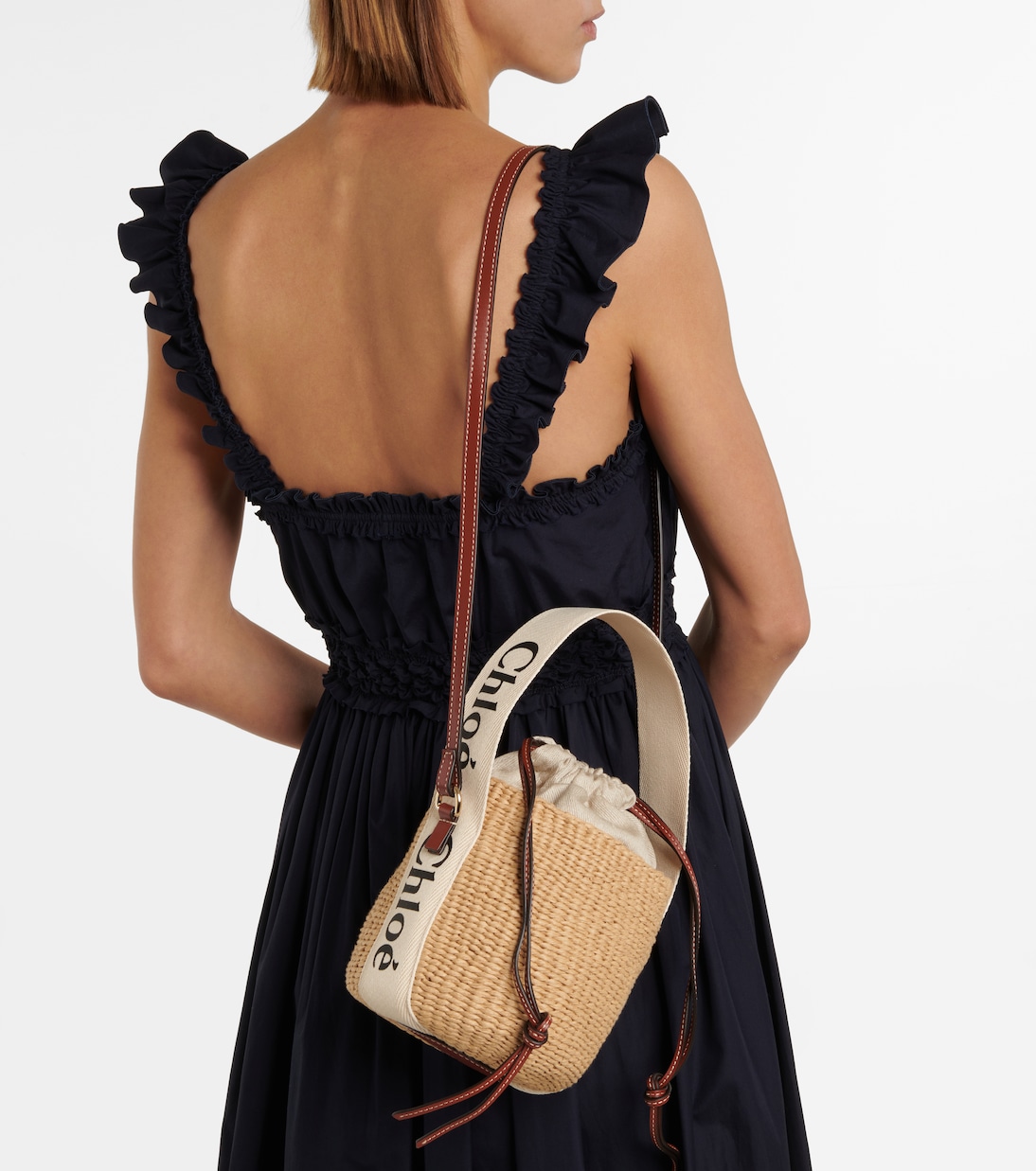 Bucket-Bag Woody Small mit Leder | Chloé