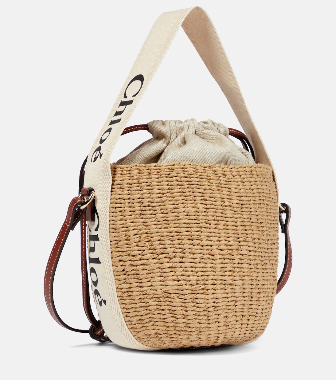 Bucket-Bag Woody Small mit Leder | Chloé