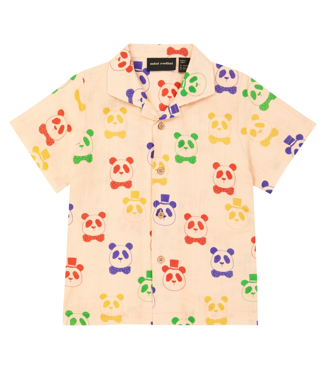 Camisa de algodón y lino estampada | Mini Rodini