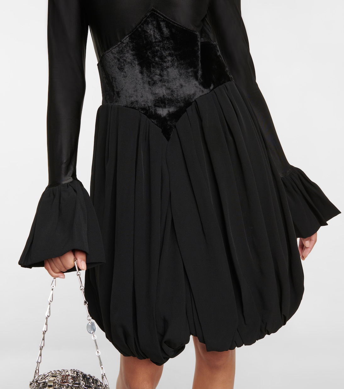 Pleated flared minidress | Rabanne