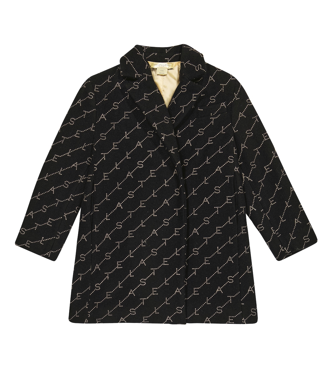 Abrigo de mezcla de lana con logo | Stella McCartney Kids