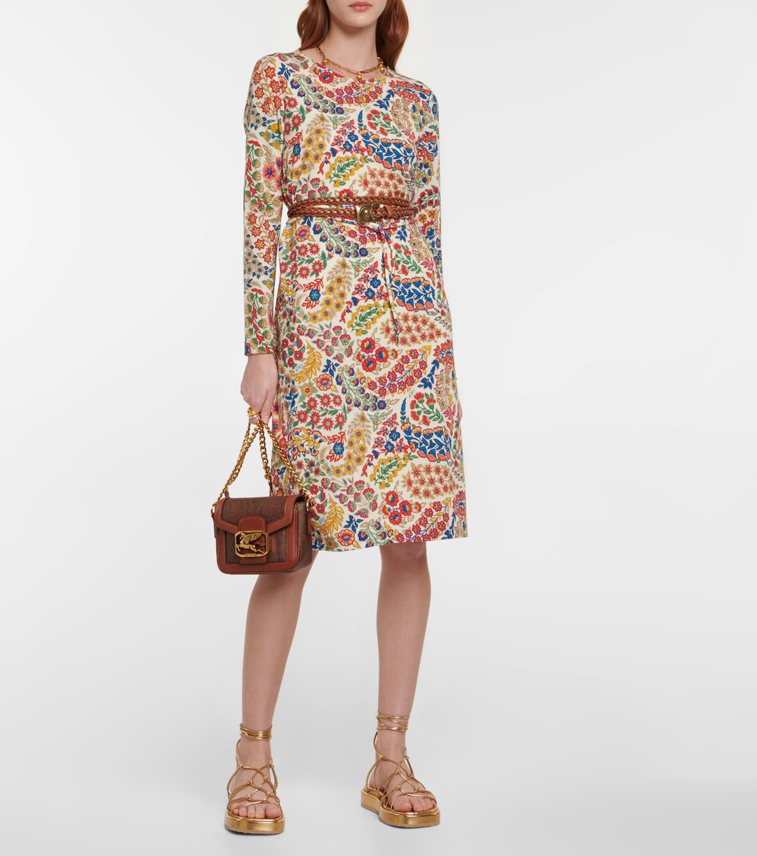 Floral wool-blend dress | Etro