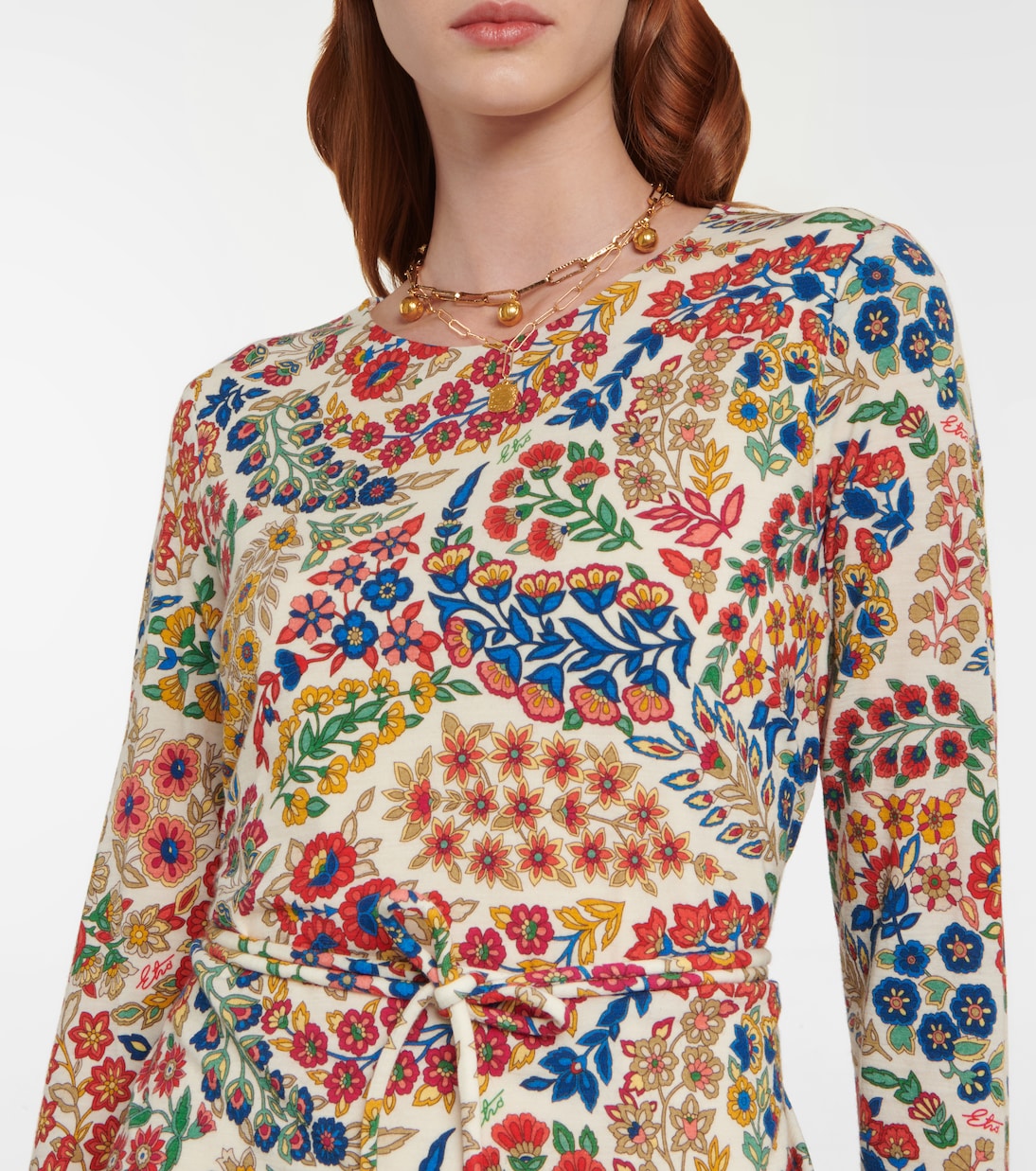 Floral wool-blend dress | Etro