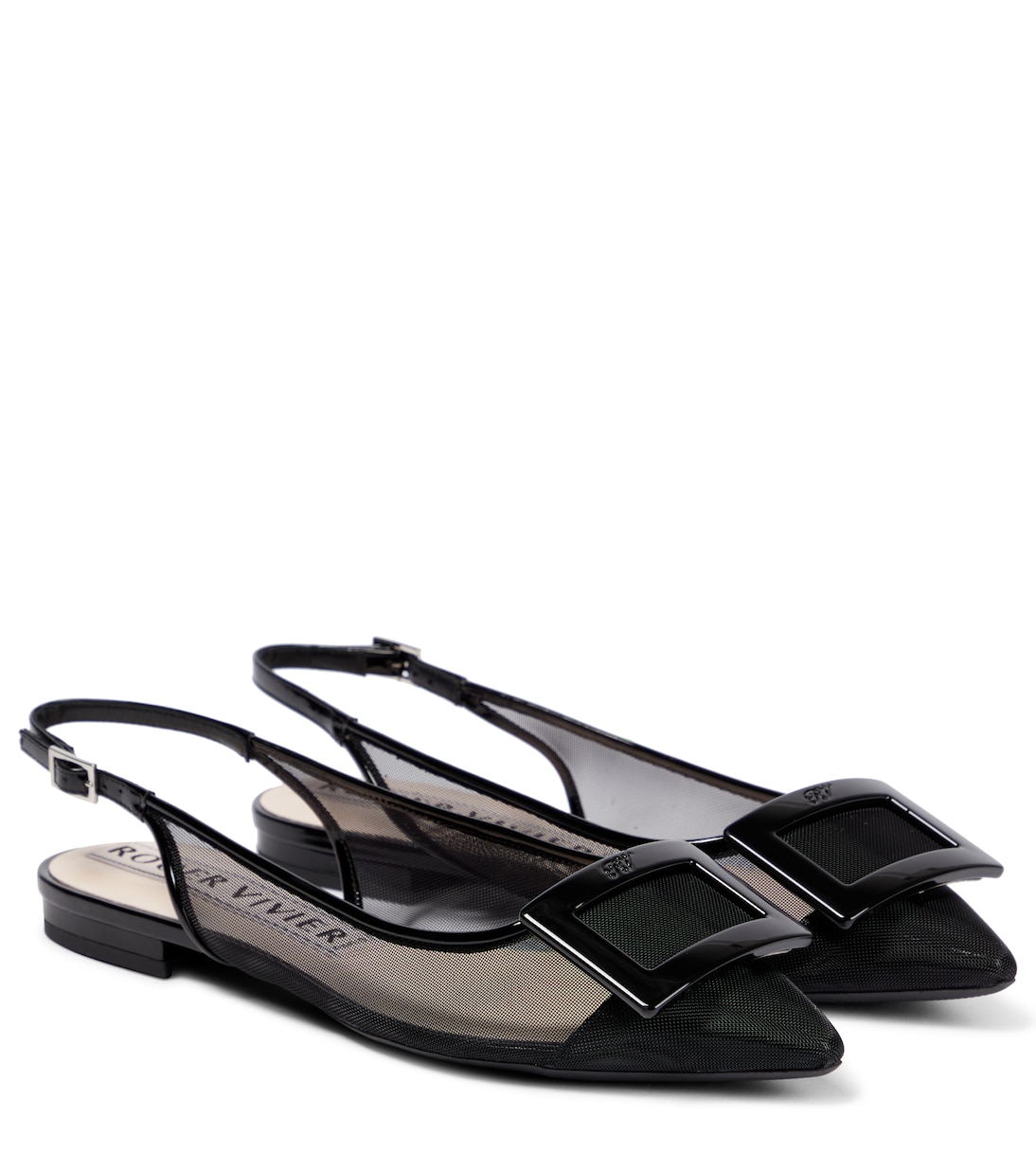 Gommettine mesh slingback flats | Roger Vivier