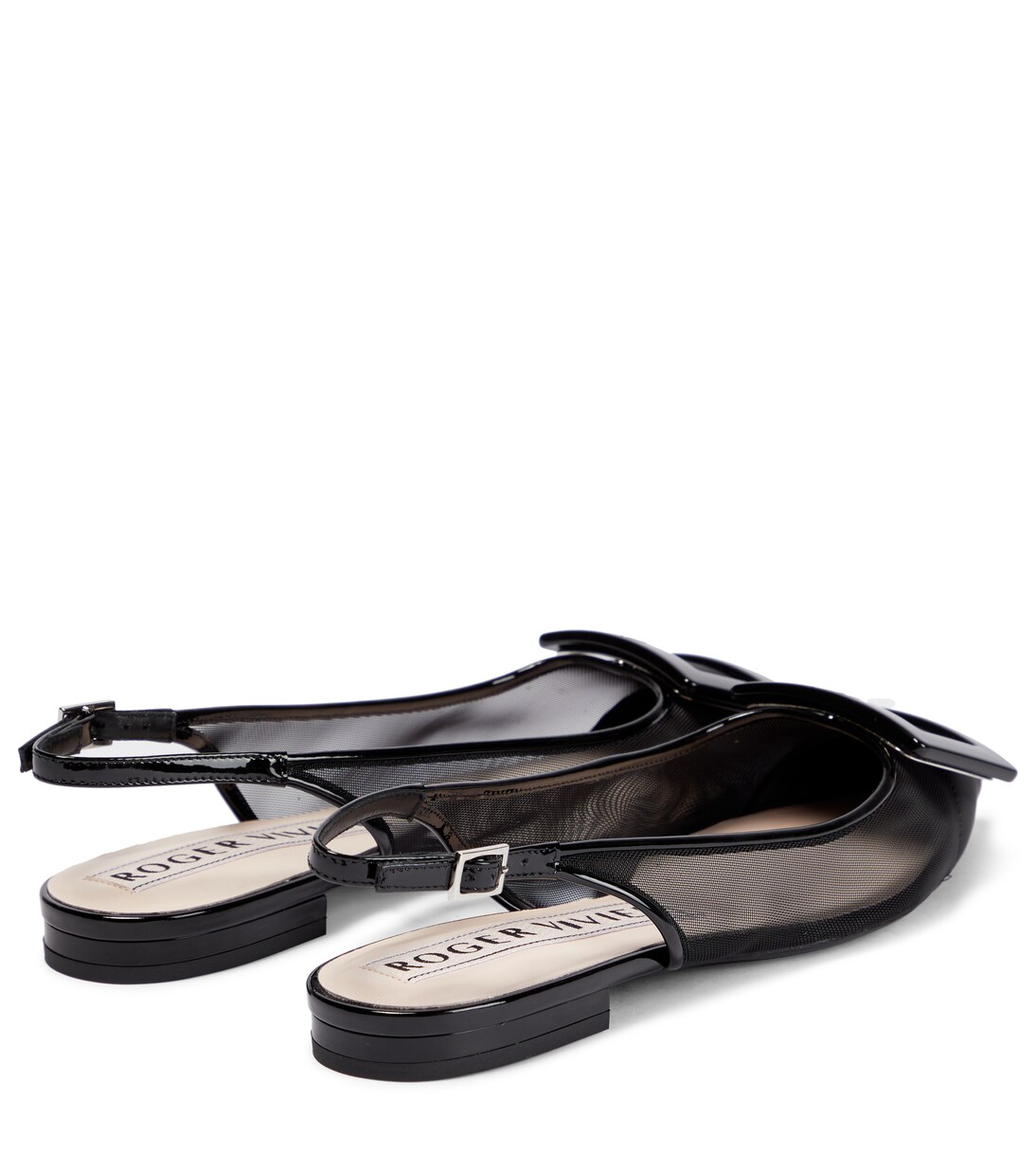 Gommettine mesh slingback flats | Roger Vivier