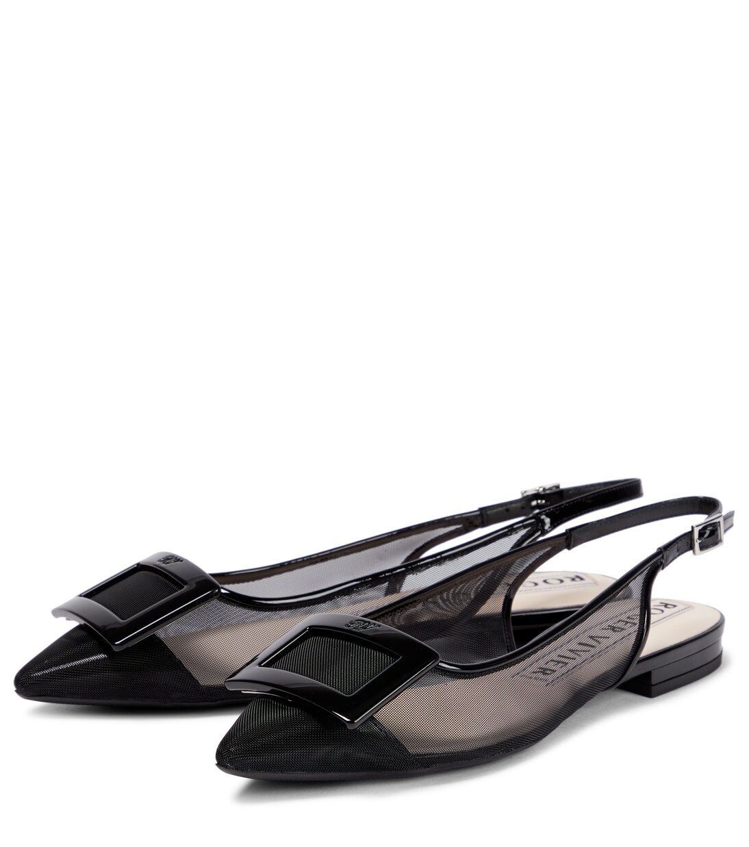 Gommettine mesh slingback flats | Roger Vivier