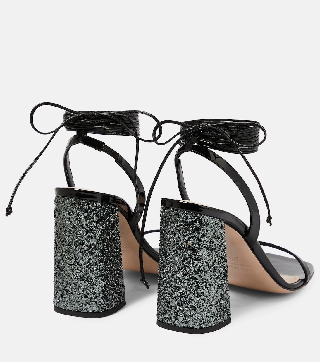 Sandali in vernice con glitter | Miu Miu