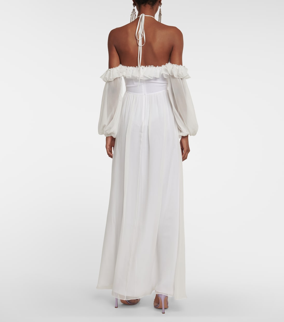 Off-the-shoulder silk gown | Giambattista Valli