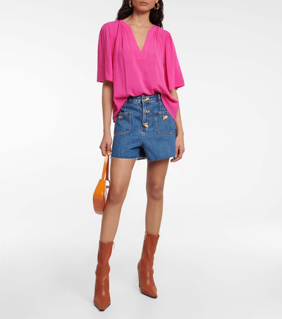 Top Avary in challis | Velvet