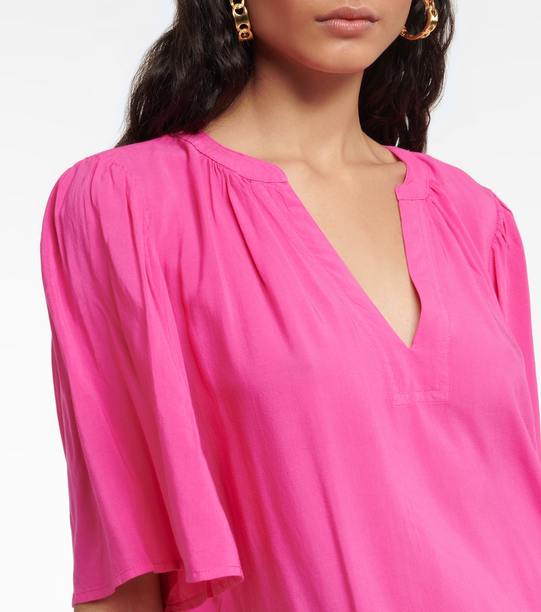 Top Avary in challis | Velvet