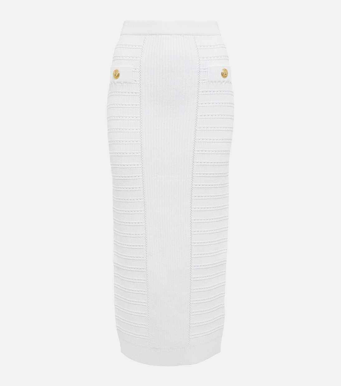 Falda midi de punto adornada | Balmain