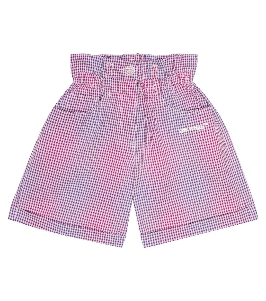 Shorts paperbag en seersucker de algodón | Off-White Kids