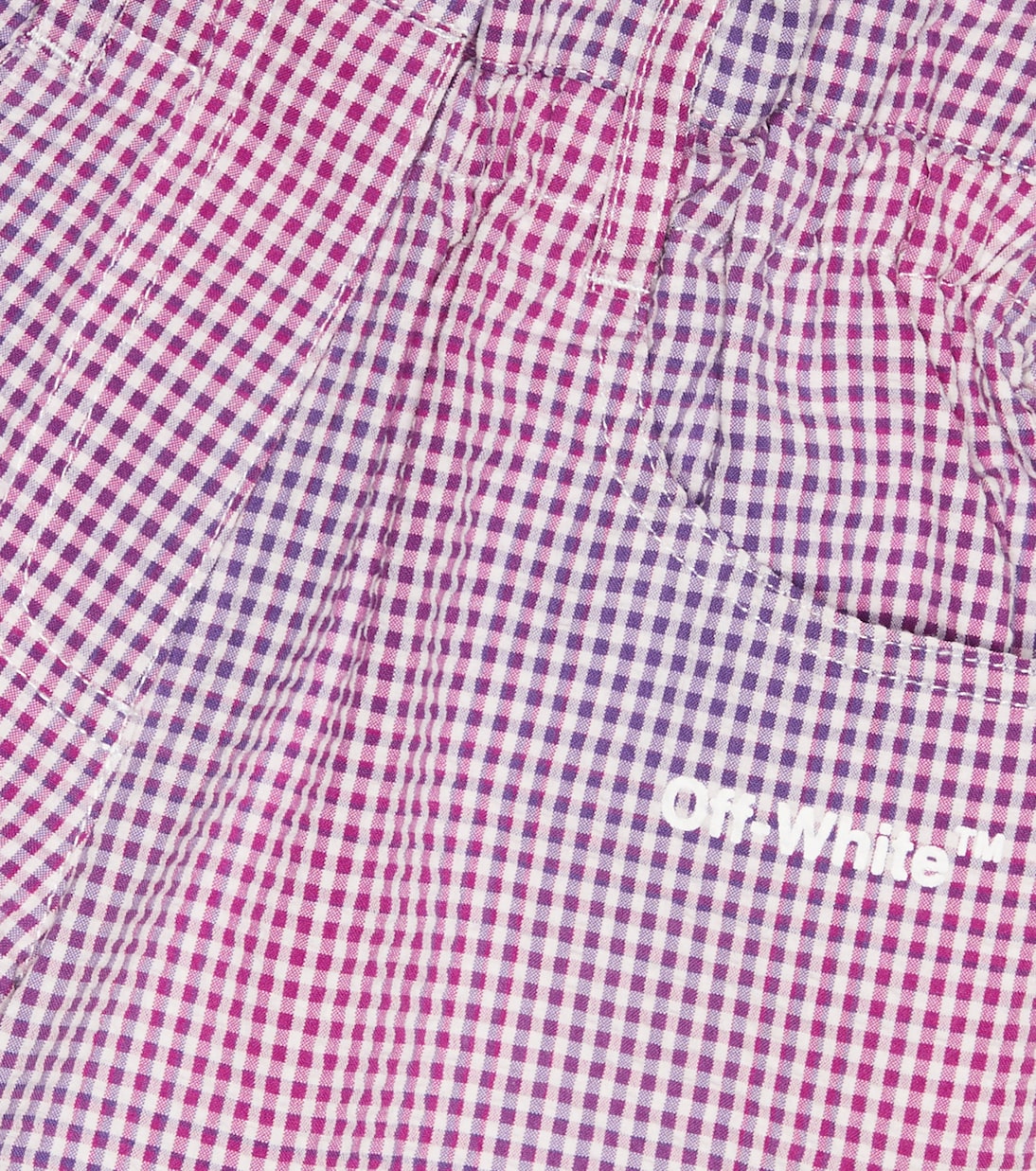 Shorts paperbag en seersucker de algodón | Off-White Kids