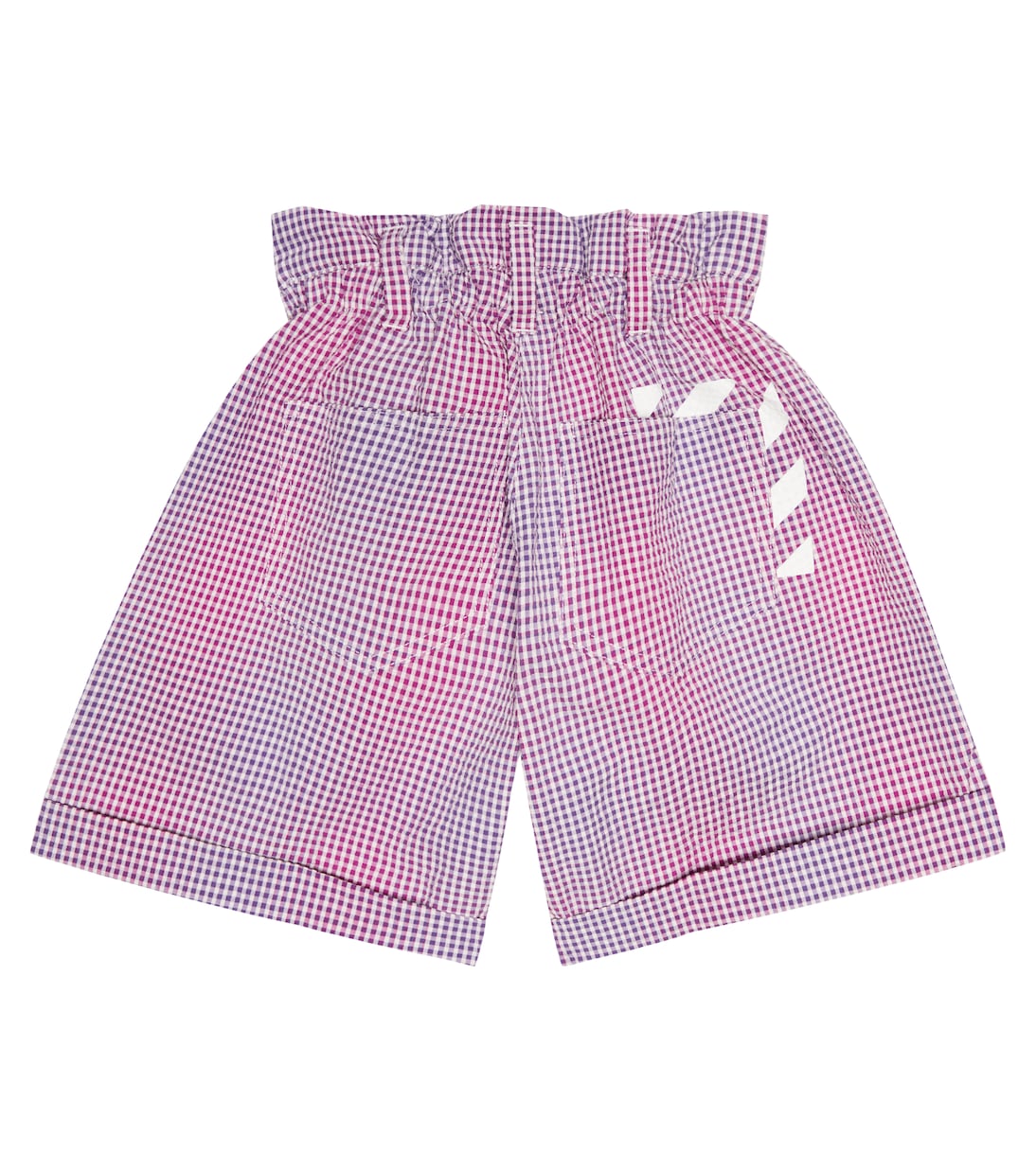 Shorts paperbag en seersucker de algodón | Off-White Kids