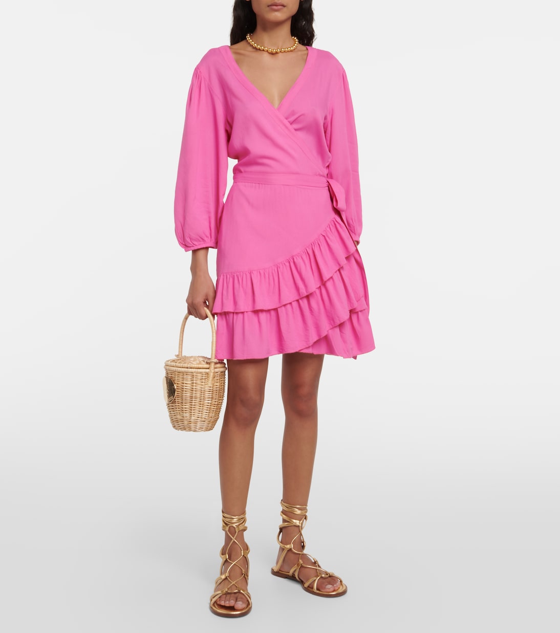Tabitha cotton wrap minidress | Melissa Odabash