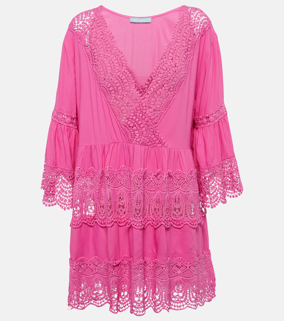Vestido corto de algodón bordado | Melissa Odabash