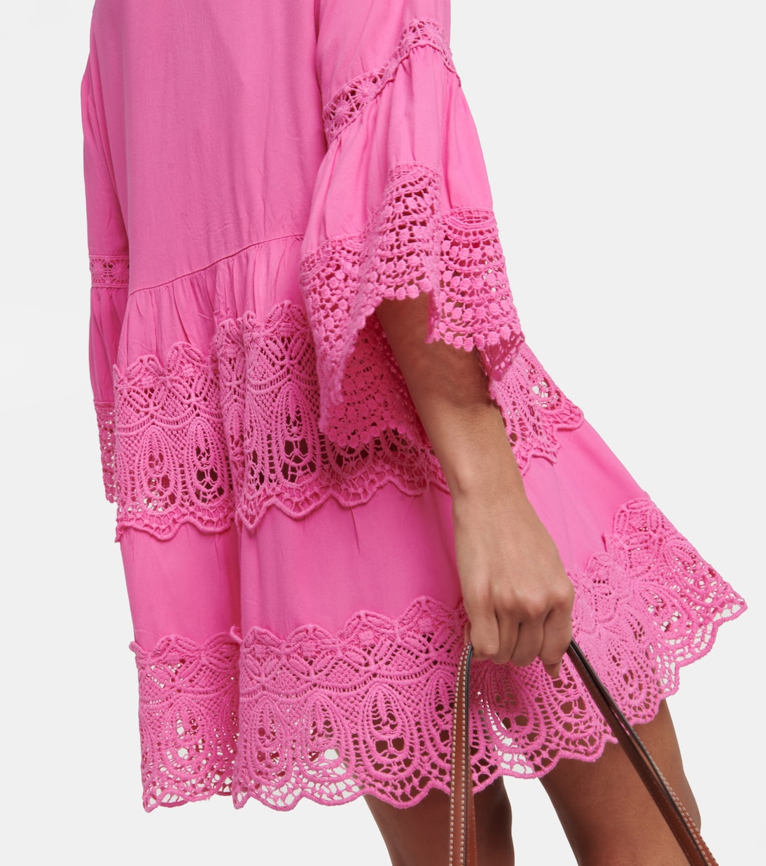 Vestido corto de algodón bordado | Melissa Odabash