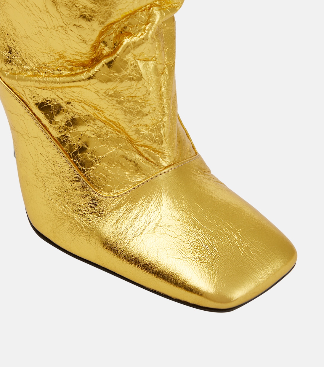 Sienna crinkled laminated leather knee-high boots 105mm | The Attico