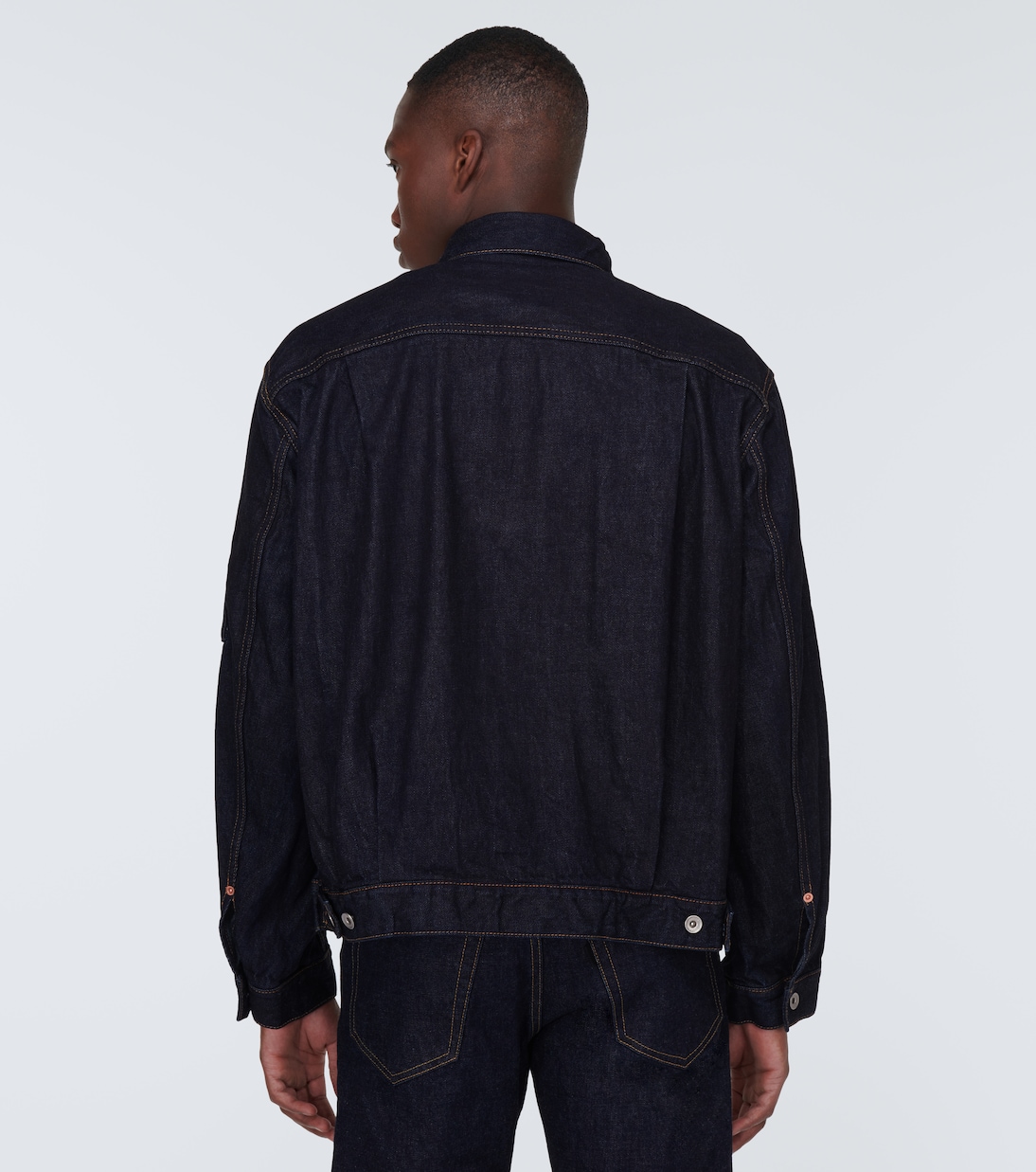 Asymmetric denim jacket | Sacai
