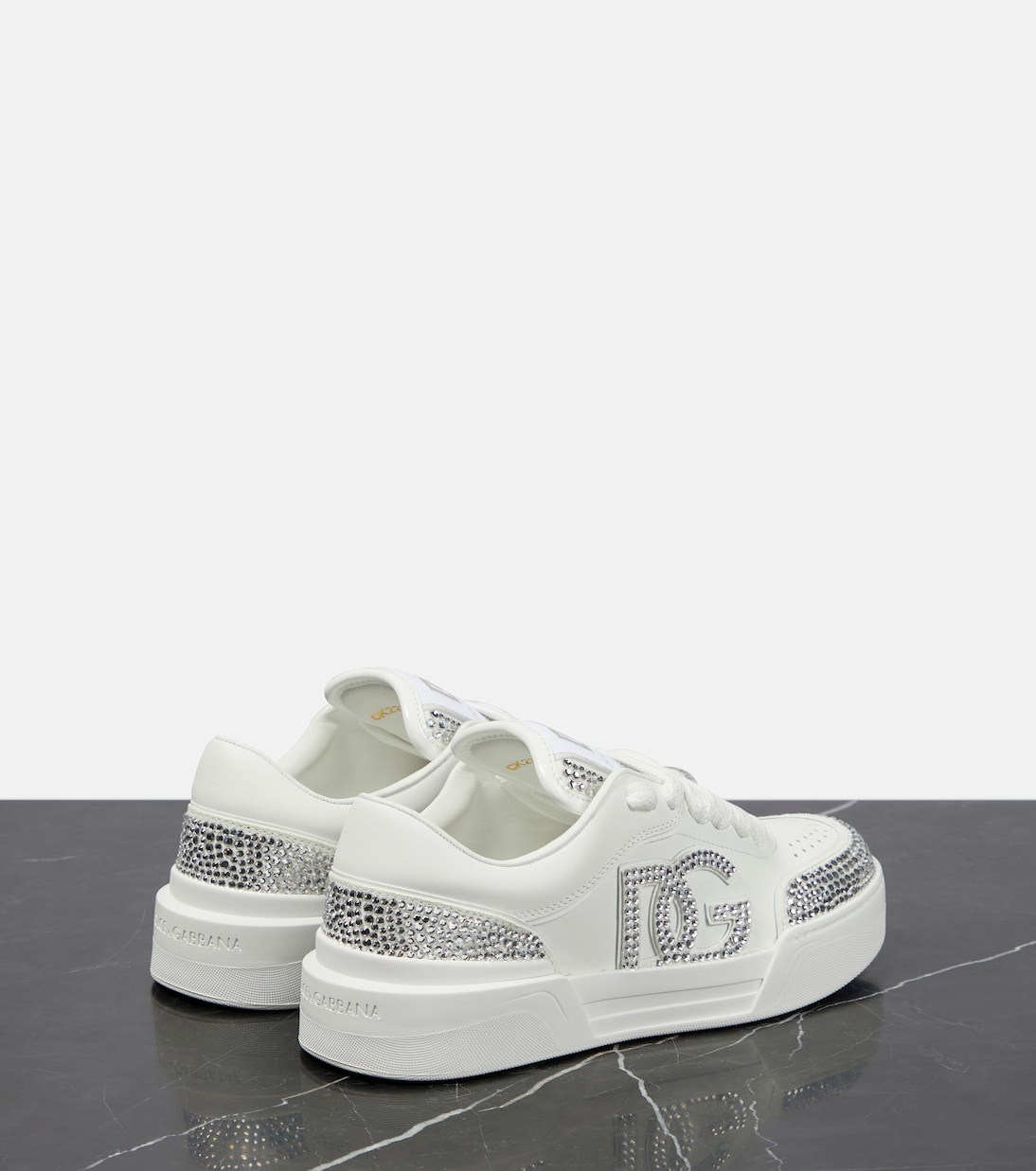 Baskets New Roma en cuir à ornements | Dolce&Gabbana