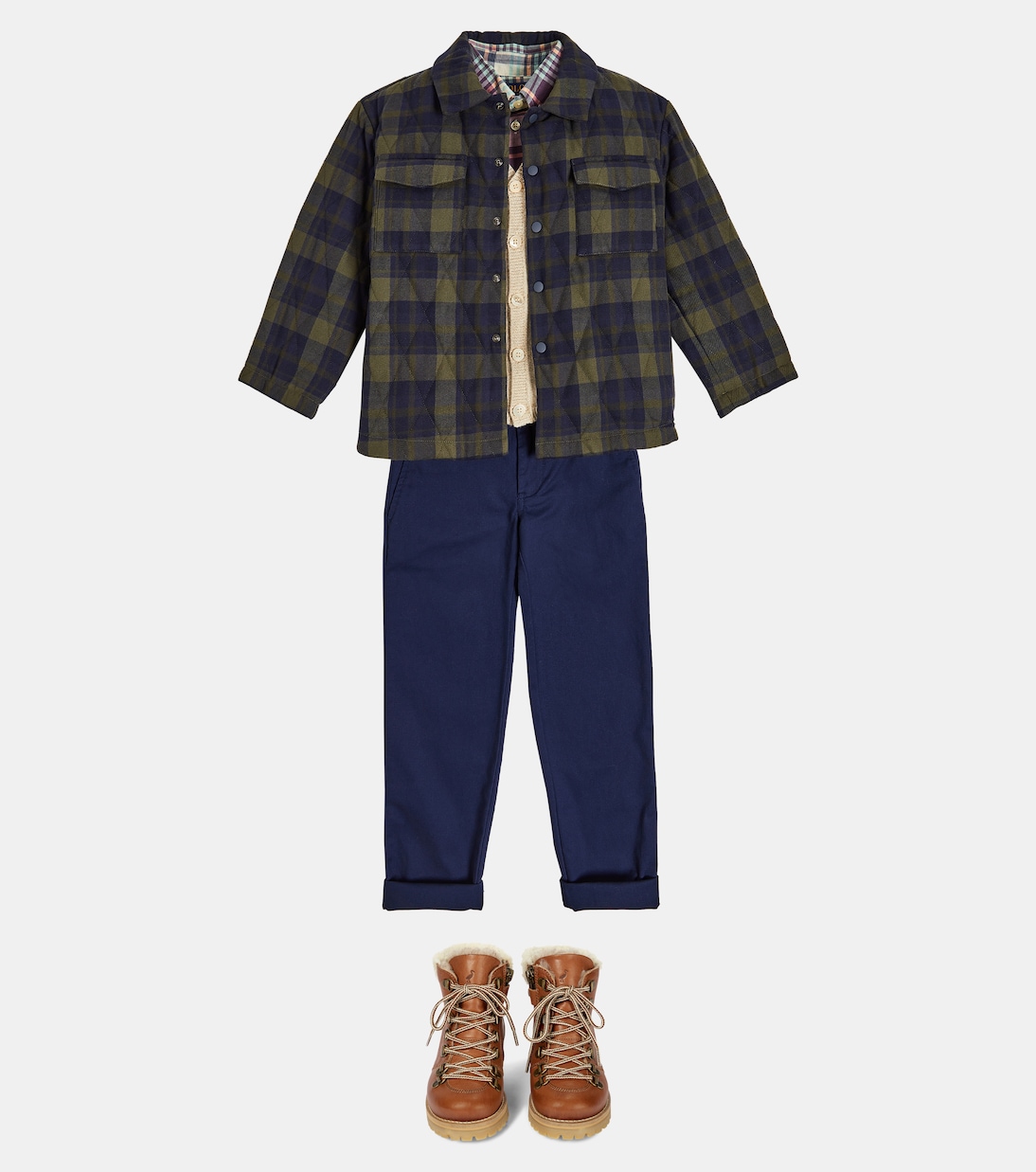 Quilted checked puffer jacket | Il Gufo