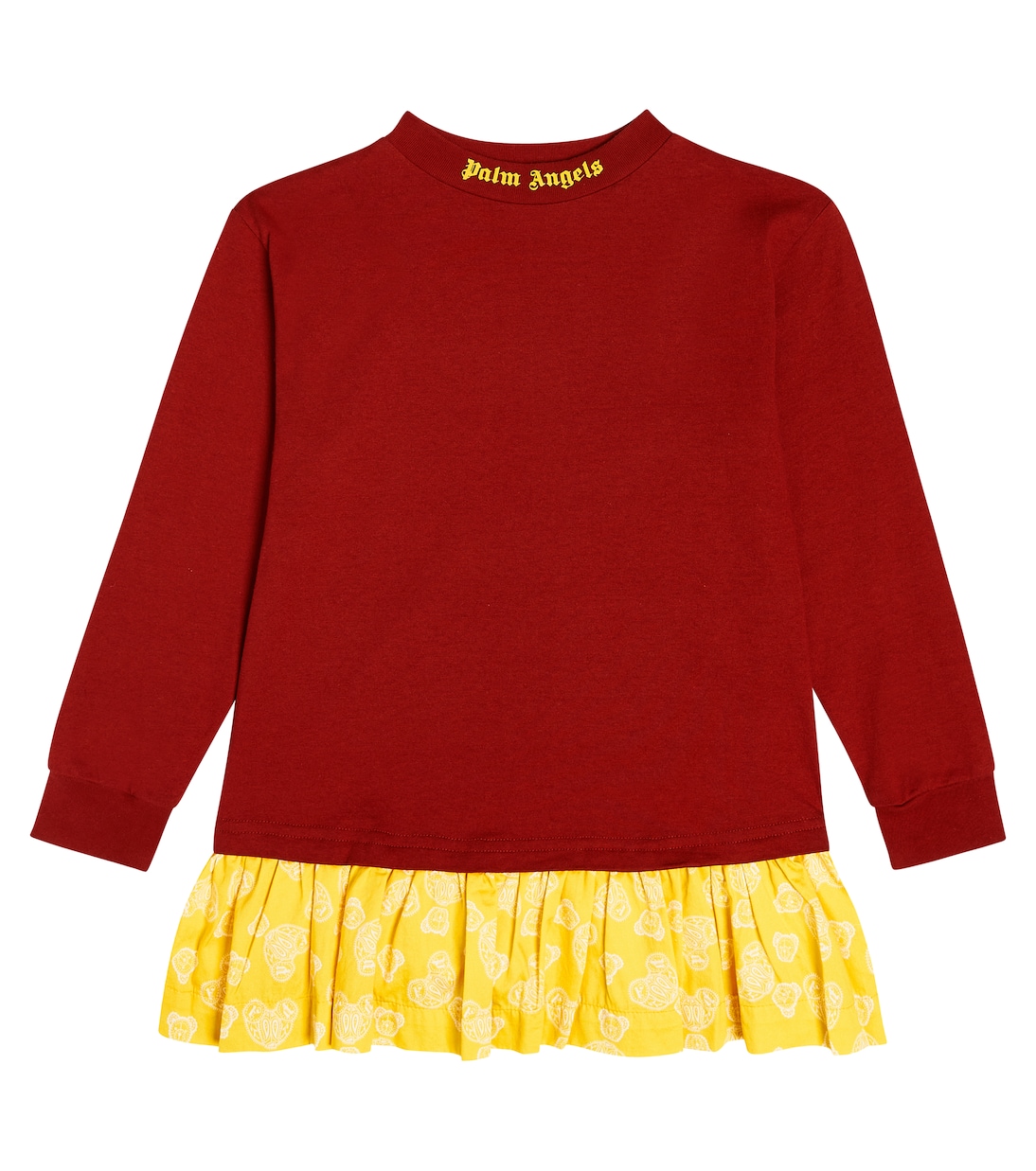 Logo cotton jersey sweater dress | Palm Angels Kids