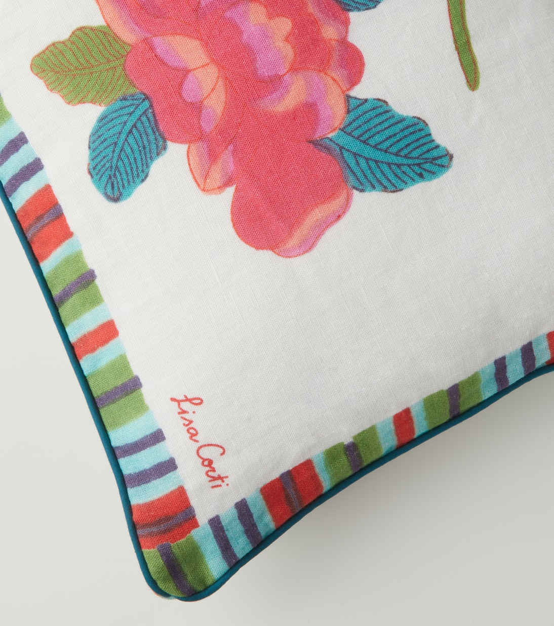 Royal Palace rectangular linen cushion | Lisa Corti