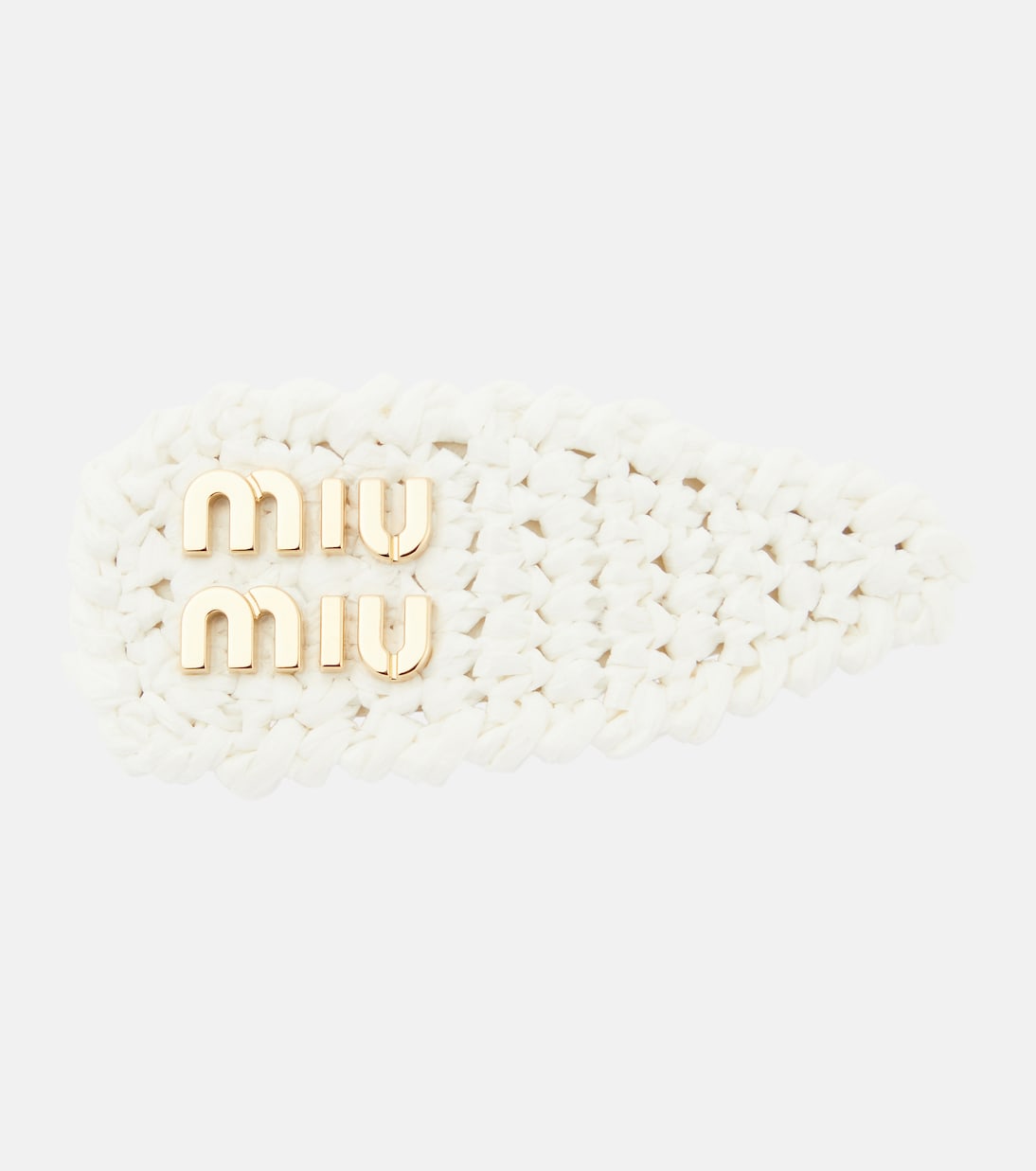 Fermacapelli in crochet con logo | Miu Miu