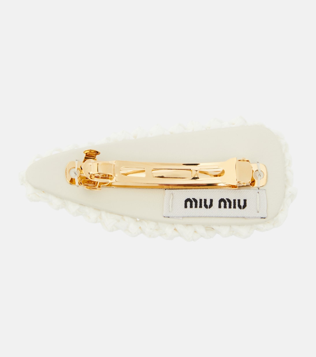 Fermacapelli in crochet con logo | Miu Miu