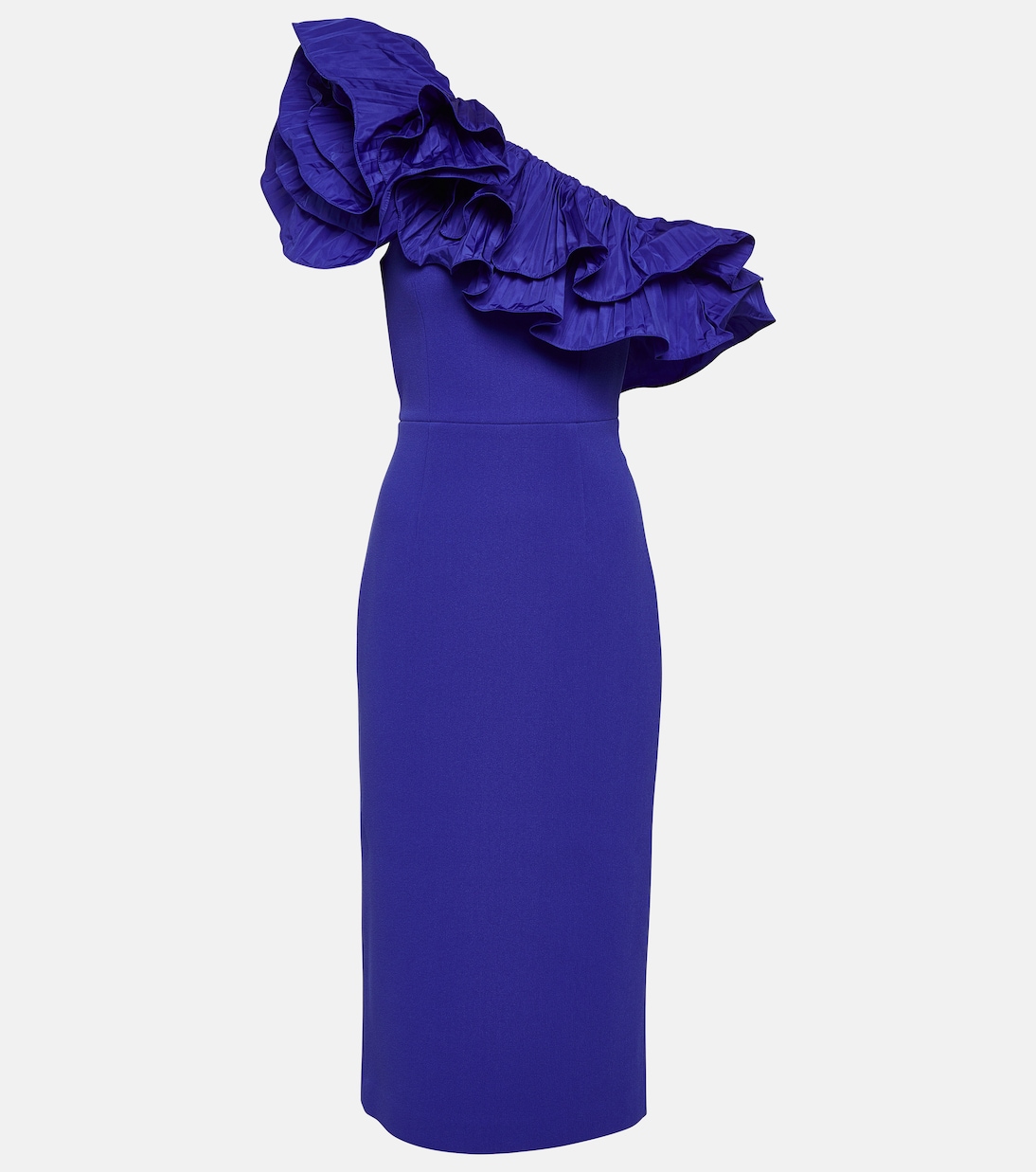Cora ruffled one-shoulder midi dress | Rebecca Vallance