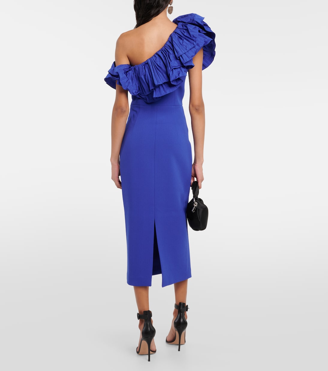 Cora ruffled one-shoulder midi dress | Rebecca Vallance