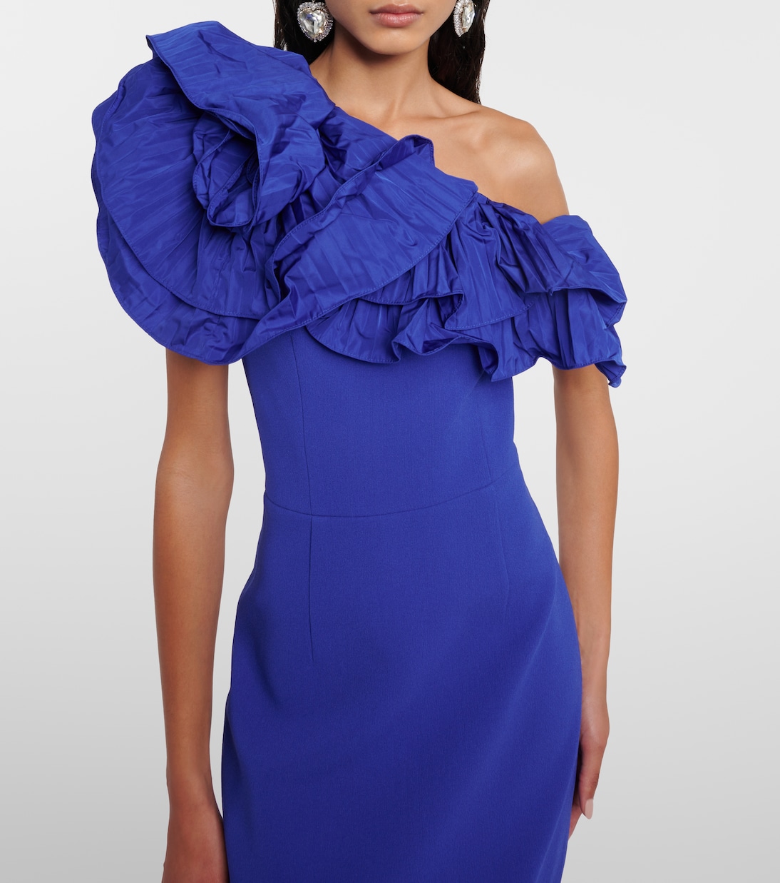 Cora ruffled one-shoulder midi dress | Rebecca Vallance