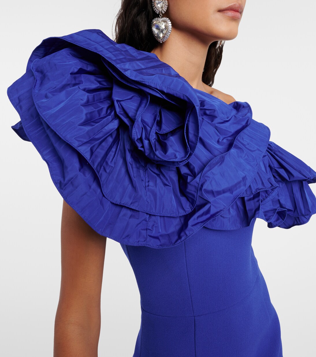Cora ruffled one-shoulder midi dress | Rebecca Vallance