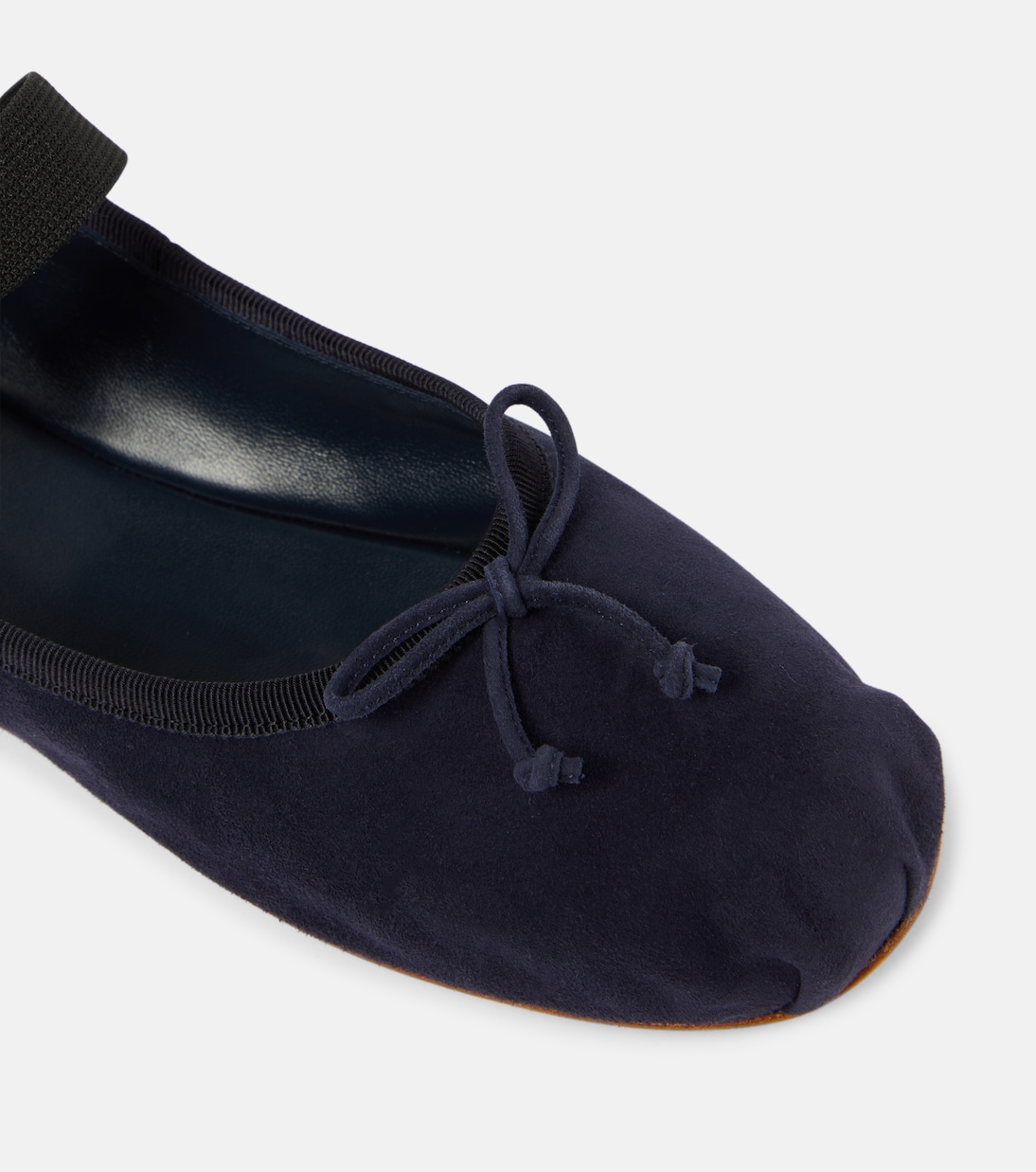 Ballerine in suede con logo | Miu Miu