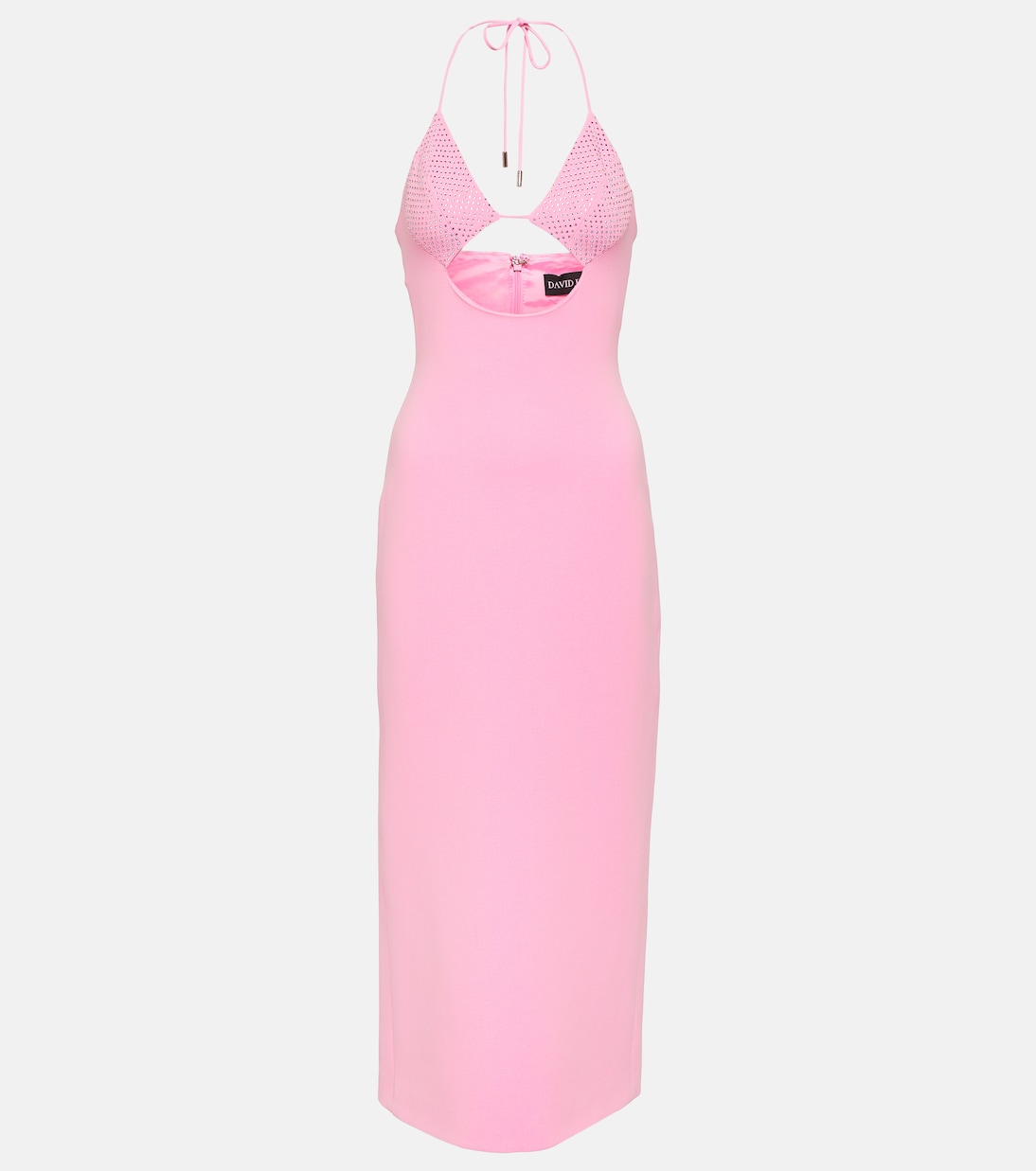 Vestido midi con aberturas adornado | David Koma