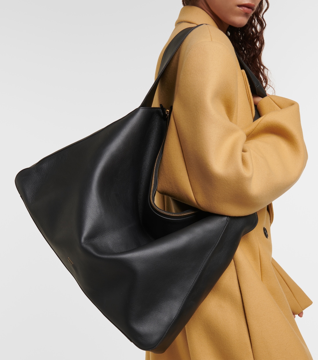 Elena Large leather shoulder bag in black Khaite Mytheresa