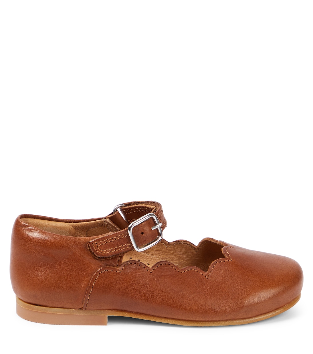 Scallop leather Mary Jane flats | Petit Nord