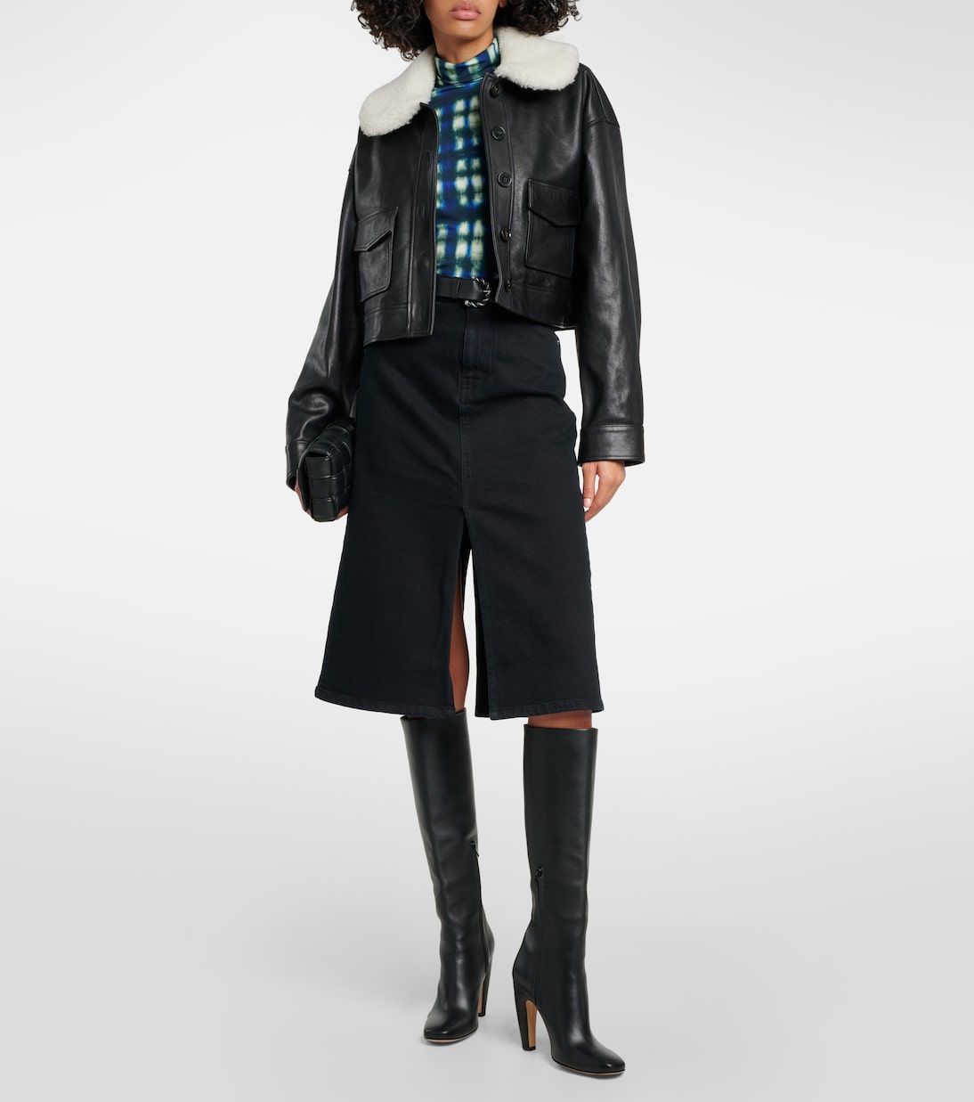 White Label falda midi Sloan en denim | Proenza Schouler