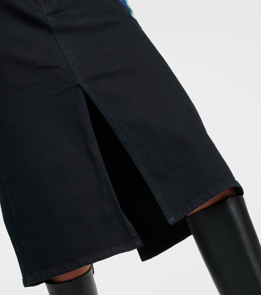 White Label falda midi Sloan en denim | Proenza Schouler