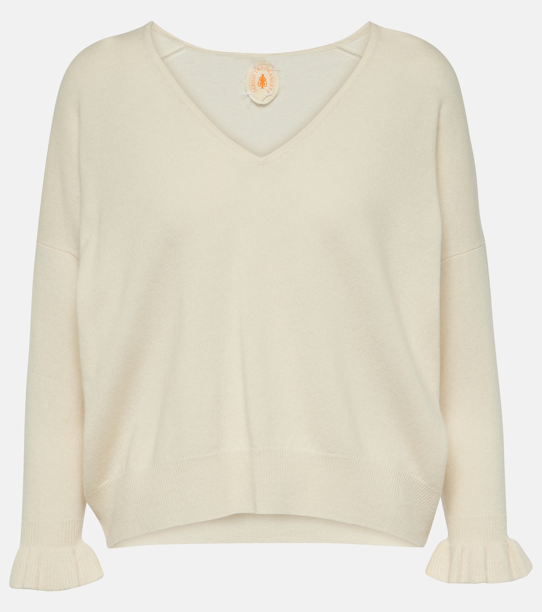 Jersey de lana y cachemir con volantes | Jardin des Orangers
