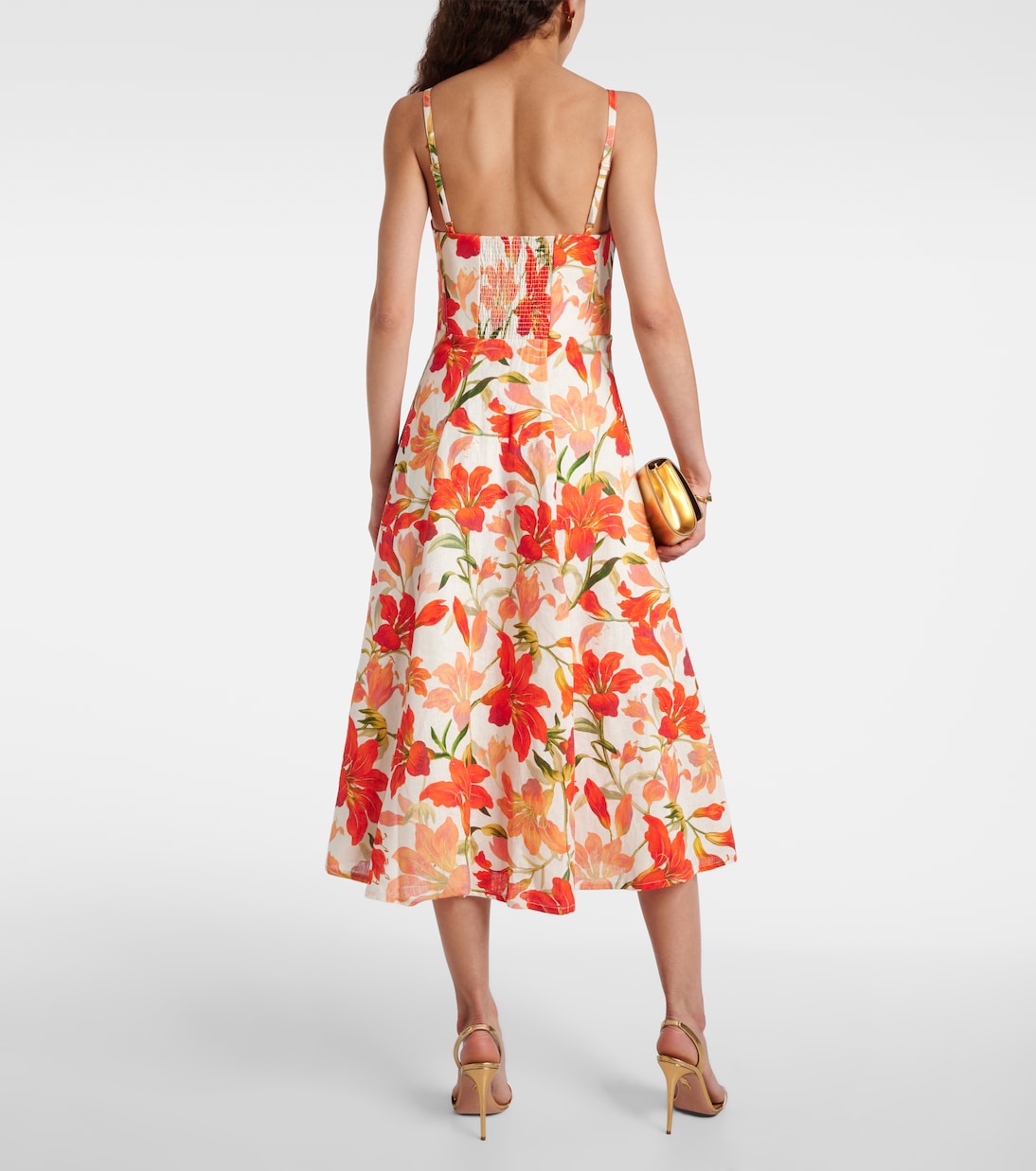 Bedrucktes Midikleid Tranquillity aus Leinen | Zimmermann