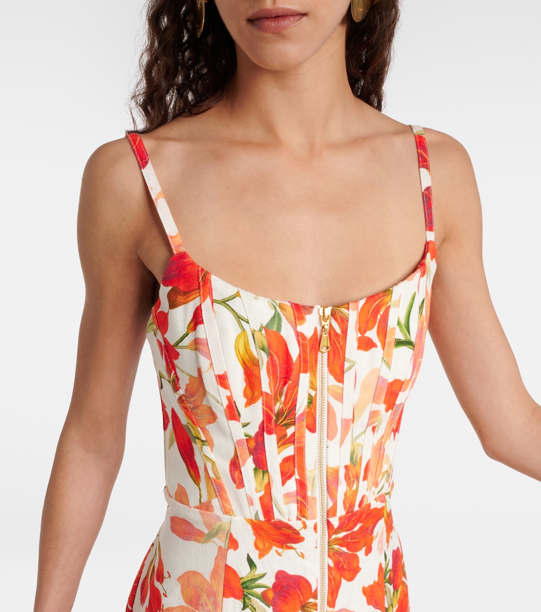 Bedrucktes Midikleid Tranquillity aus Leinen | Zimmermann