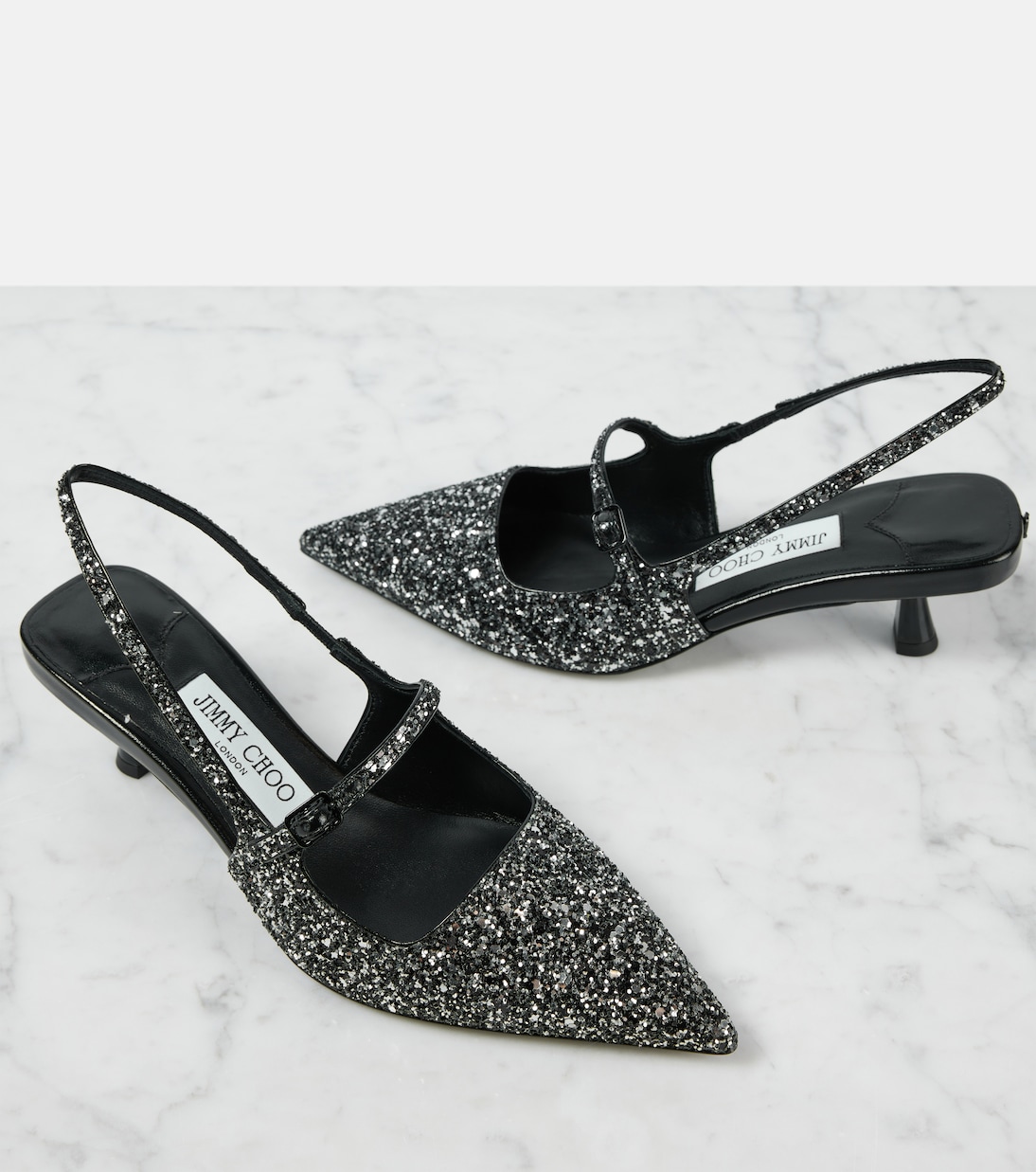Pumps slingback Didi 45 con glitter | Jimmy Choo