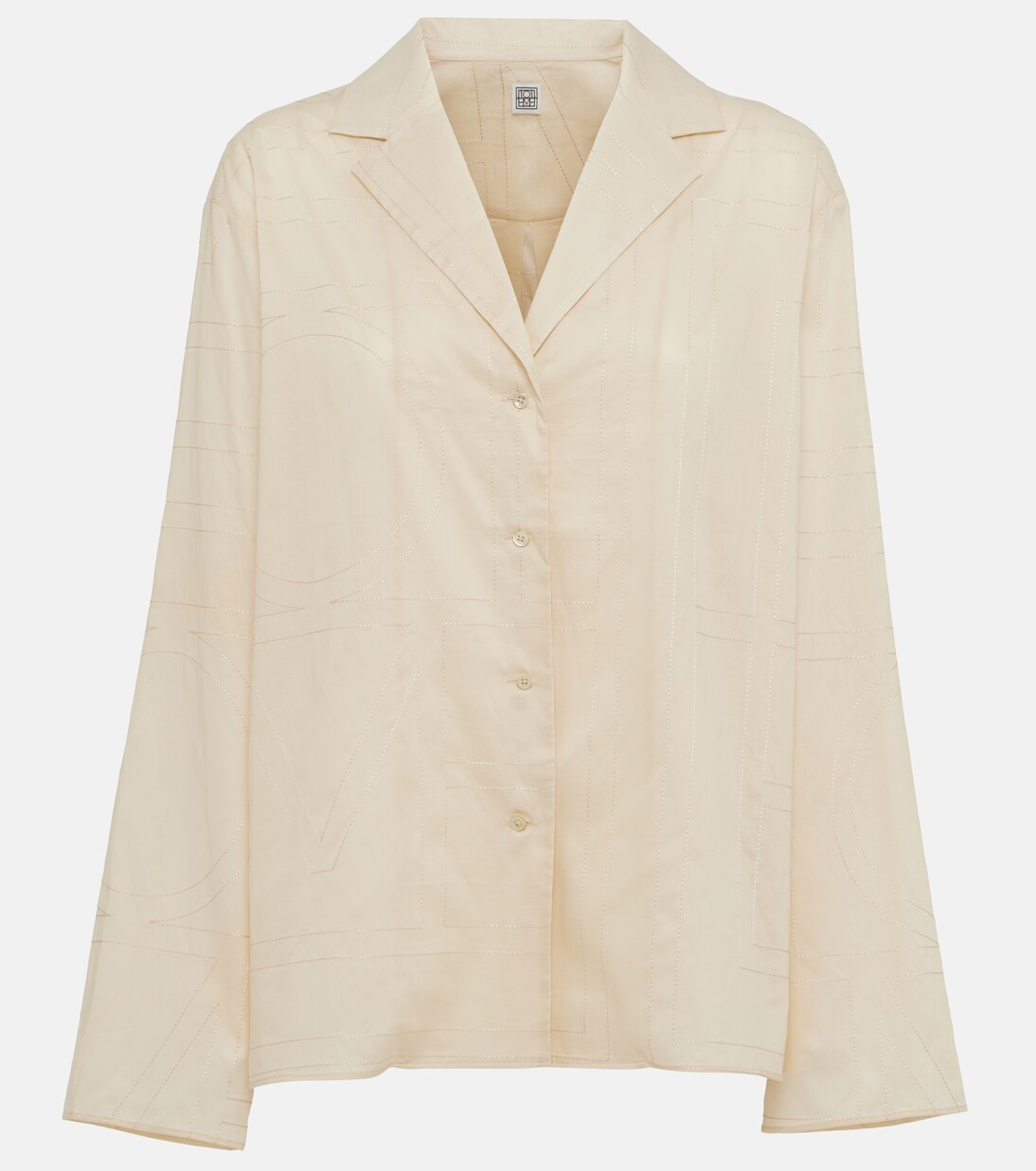 Camicia Monogram in misto cotone | Toteme