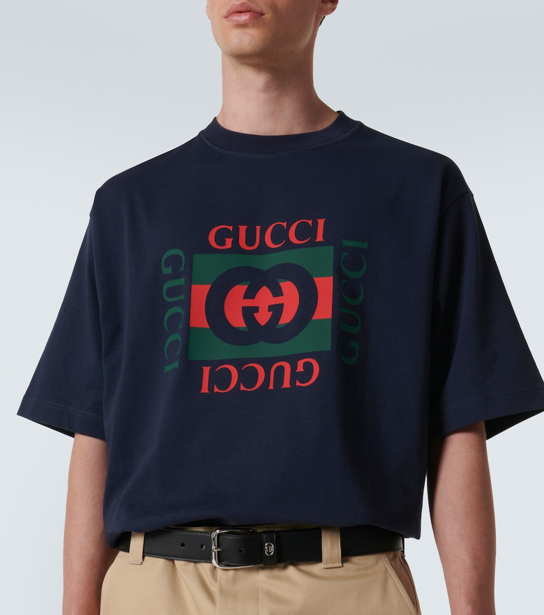 Camiseta de jersey de algodón con logo | Gucci