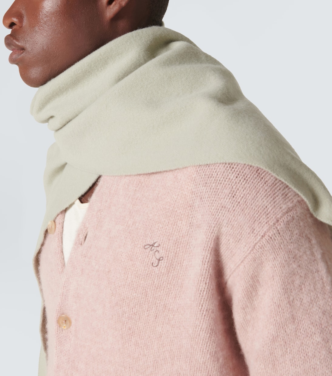 Sciarpa in lana con frange | Acne Studios