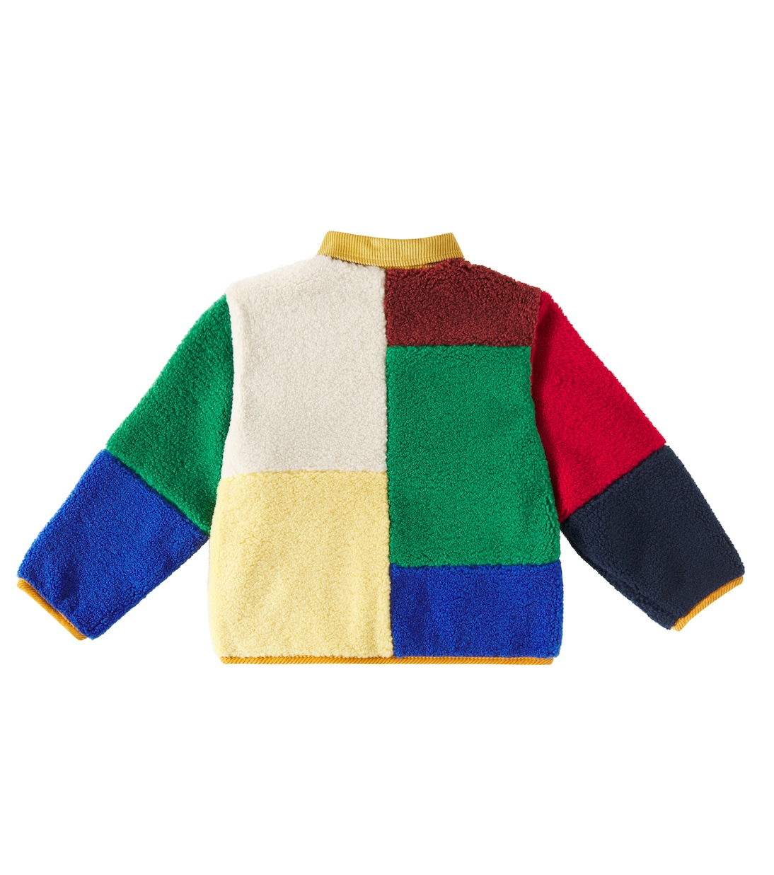 Colorblocked faux shearling jacket | Bobo Choses