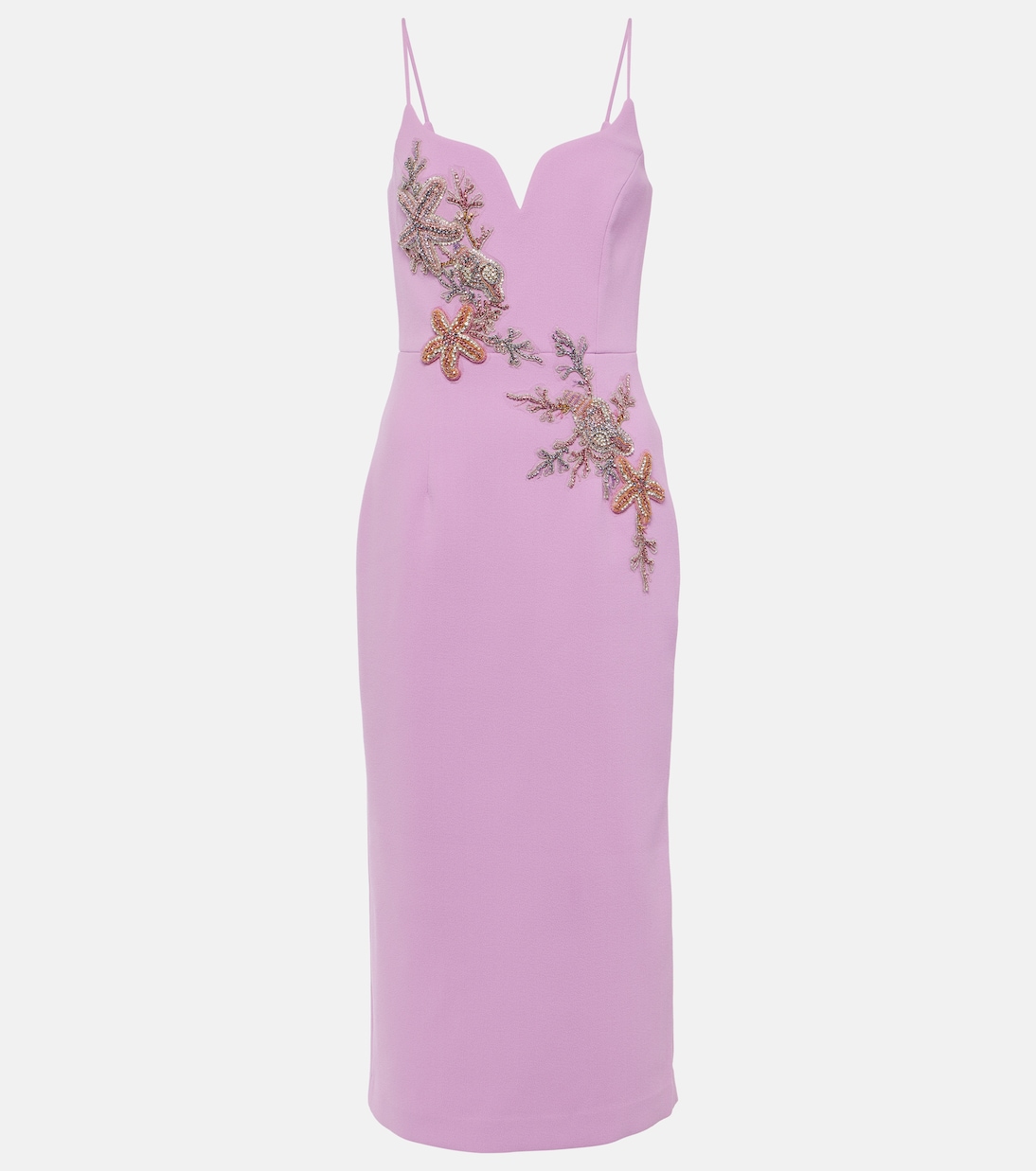 Verziertes Midikleid Chantara aus Crêpe | Rebecca Vallance